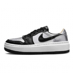 Nike Air Jordan 1 Low Tops Lv8d Tå Sko Dame Svarte Sølv
