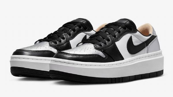 Nike Air Jordan 1 Low Tops Lv8d Tå Sko Dame Svarte Sølv