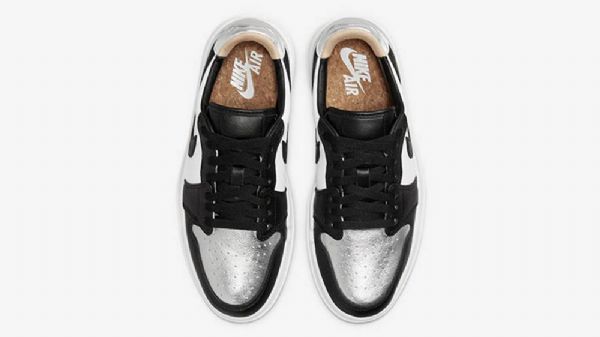 Nike Air Jordan 1 Low Tops Lv8d Tå Sko Dame Svarte Sølv