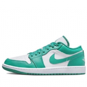 Nike Air Jordan 1 Low Tops New Emerald Retro Basketball Shoes Dame Grønn