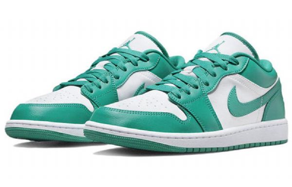 Nike Air Jordan 1 Low Tops New Emerald Retro Basketball Shoes Dame Grønn