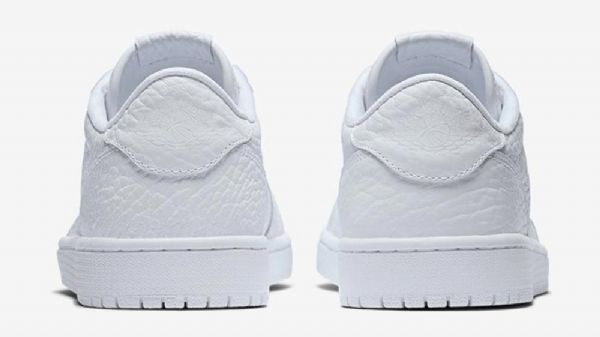 Nike Air Jordan 1 Low Tops No Swoosh Triple Sko Herre Hvite
