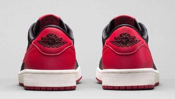 Nike Air Jordan 1 Low Tops Og Bred Sko Herre Rød Svarte