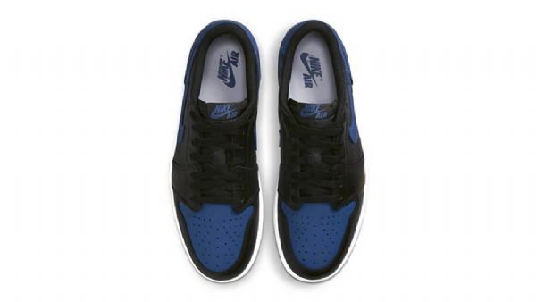 Nike Air Jordan 1 Low Tops Og Mystic Sko Dame Svarte Marineblå