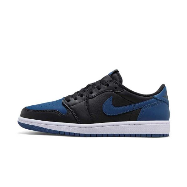 Nike Air Jordan 1 Low Tops Og Mystic Sko Dame Svarte Marineblå