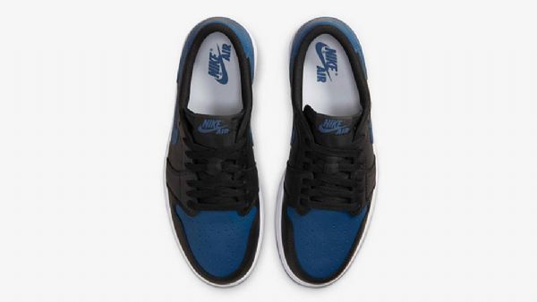 Nike Air Jordan 1 Low Tops Og Mystic Sko Dame Svarte Marineblå
