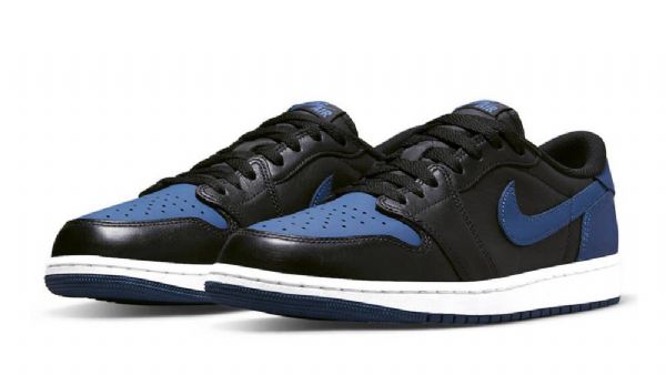 Nike Air Jordan 1 Low Tops Og Mystic Sko Herre Svarte Marineblå