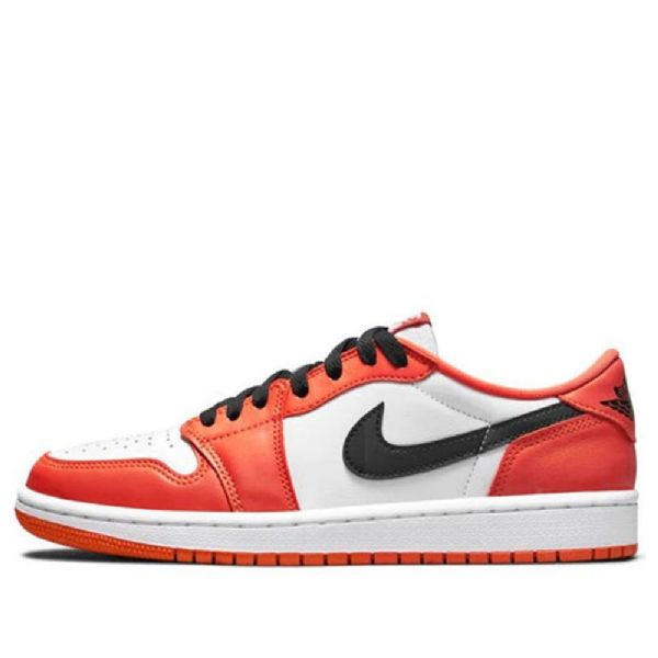 Nike Air Jordan 1 Low Tops Og Retro Basketball Shoes Dame Oransje Hvite