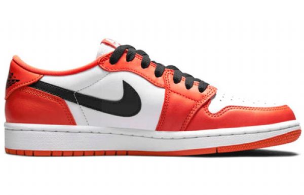 Nike Air Jordan 1 Low Tops Og Retro Basketball Shoes Dame Oransje Hvite