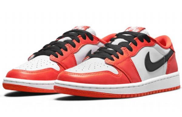 Nike Air Jordan 1 Low Tops Og Retro Basketball Shoes Dame Oransje Hvite
