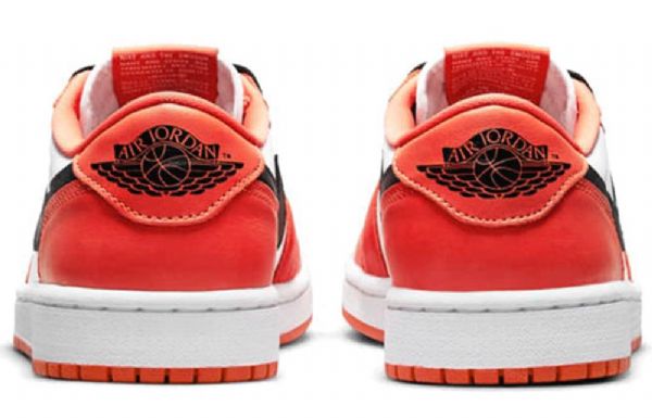 Nike Air Jordan 1 Low Tops Og Retro Basketball Shoes Dame Oransje Hvite
