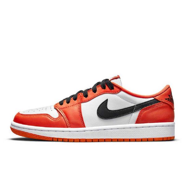 Nike Air Jordan 1 Low Tops Og Shatteredboard Sko Herre Oransje Hvite