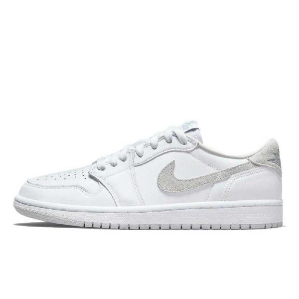 Nike Air Jordan 1 Low Tops Og Sko Dame Hvite Grå