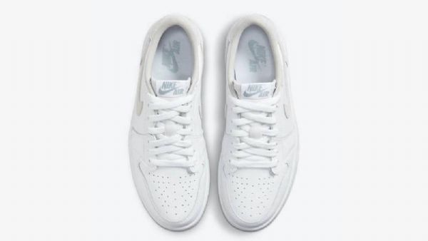 Nike Air Jordan 1 Low Tops Og Sko Dame Hvite Grå