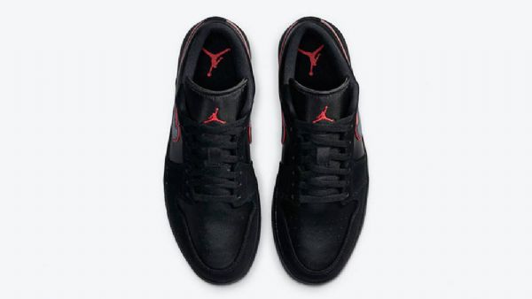 Nike Air Jordan 1 Low Tops Orbit Sko Herre Svarte Rød
