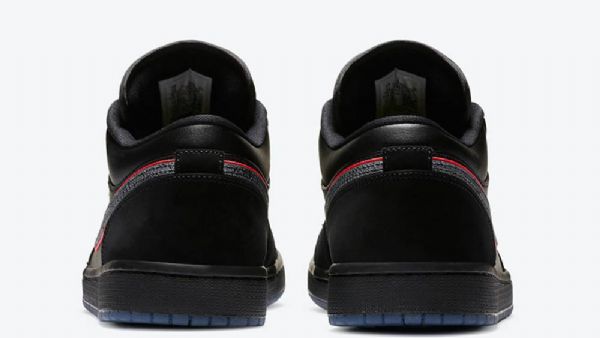Nike Air Jordan 1 Low Tops Orbit Sko Herre Svarte Rød