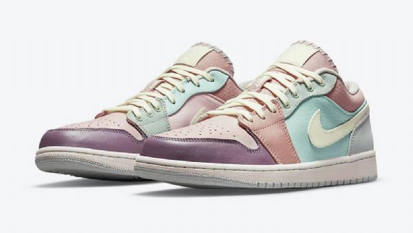 Nike Air Jordan 1 Low Tops Pastel Sko Herre Multicolor