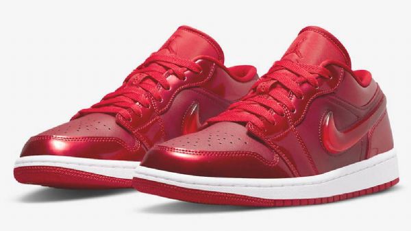 Nike Air Jordan 1 Low Tops Pomegranate Sko Dame Rød