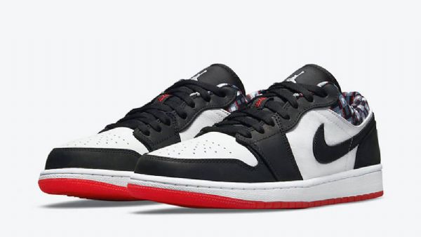 Nike Air Jordan 1 Low Tops Quai 54 Sko Dame Svarte Grå