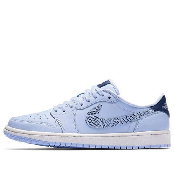 Nike Air Jordan 1 Low Tops Retro Basketball Shoes Dame Blå