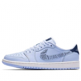 Nike Air Jordan 1 Low Tops Retro Basketball Shoes Dame Blå