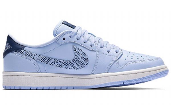Nike Air Jordan 1 Low Tops Retro Basketball Shoes Dame Blå