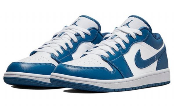 Nike Air Jordan 1 Low Tops Retro Basketball Shoes Dame Blå