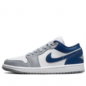 Nike Air Jordan 1 Low Tops Retro Basketball Shoes Dame Blå