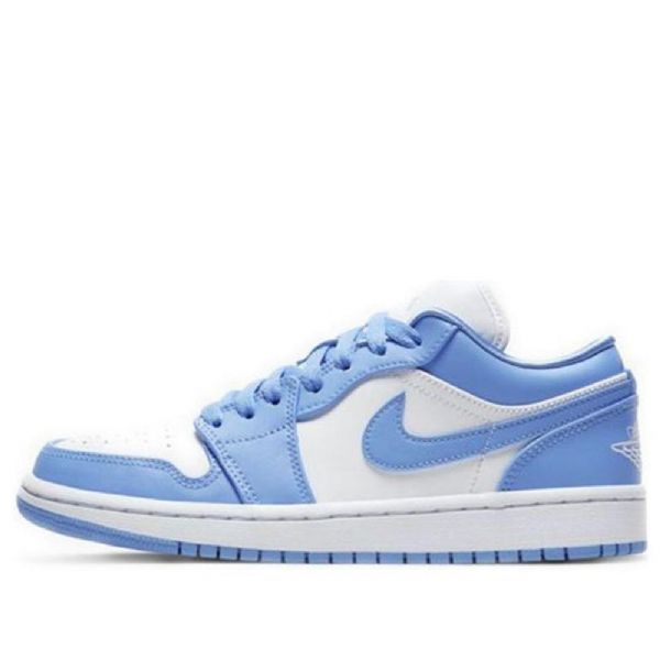 Nike Air Jordan 1 Low Tops Retro Basketball Shoes Dame Blå Hvite