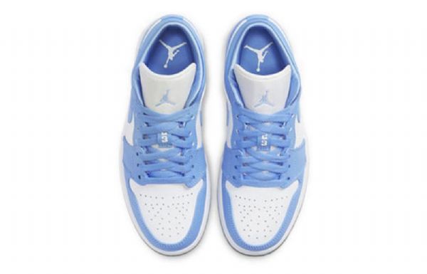 Nike Air Jordan 1 Low Tops Retro Basketball Shoes Dame Blå Hvite