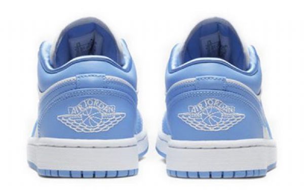Nike Air Jordan 1 Low Tops Retro Basketball Shoes Dame Blå Hvite