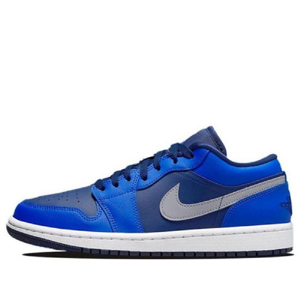 Nike Air Jordan 1 Low Tops Retro Basketball Shoes Dame Blå Hvite