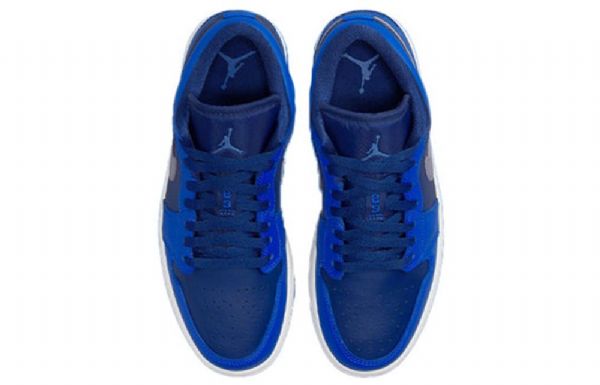 Nike Air Jordan 1 Low Tops Retro Basketball Shoes Dame Blå Hvite