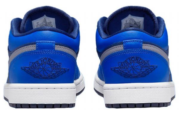 Nike Air Jordan 1 Low Tops Retro Basketball Shoes Dame Blå Hvite