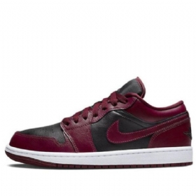 Nike Air Jordan 1 Low Tops Retro Basketball Shoes Dame Burgunder Svarte