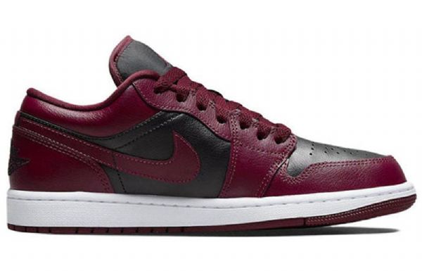Nike Air Jordan 1 Low Tops Retro Basketball Shoes Dame Burgunder Svarte
