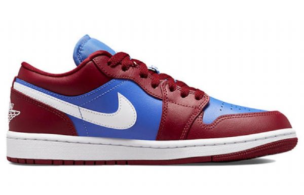 Nike Air Jordan 1 Low Tops Retro Basketball Shoes Dame Dyp Rød Blå