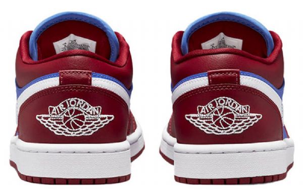 Nike Air Jordan 1 Low Tops Retro Basketball Shoes Dame Dyp Rød Blå