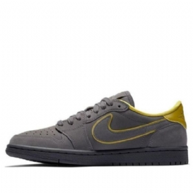 Nike Air Jordan Air 1 Low Tops Retro Basketball Shoes Dame Grå