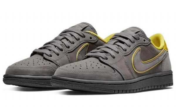 Nike Air Jordan Air 1 Low Tops Retro Basketball Shoes Dame Grå