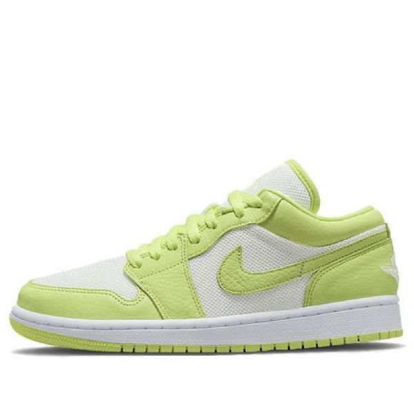 Nike Air Jordan 1 Low Tops Retro Basketball Shoes Dame Grønn Hvite