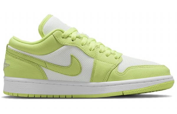Nike Air Jordan 1 Low Tops Retro Basketball Shoes Dame Grønn Hvite