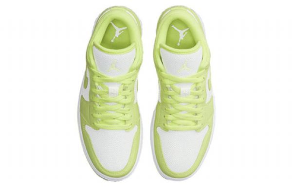 Nike Air Jordan 1 Low Tops Retro Basketball Shoes Dame Grønn Hvite