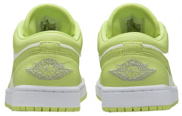 Nike Air Jordan 1 Low Tops Retro Basketball Shoes Dame Grønn Hvite