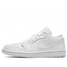 Nike Air Jordan 1 Low Tops Retro Basketball Shoes Dame Hvite