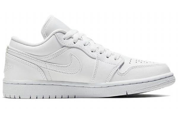 Nike Air Jordan 1 Low Tops Retro Basketball Shoes Dame Hvite
