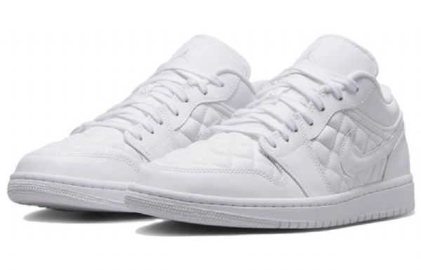 Nike Air Jordan 1 Low Tops Retro Basketball Shoes Dame Hvite