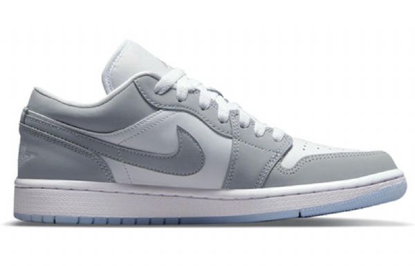 Nike Air Jordan 1 Low Tops Retro Basketball Shoes Dame Hvite Grå