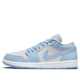 Nike Air Jordan 1 Low Tops Retro Basketball Shoes Dame Lyse Blå