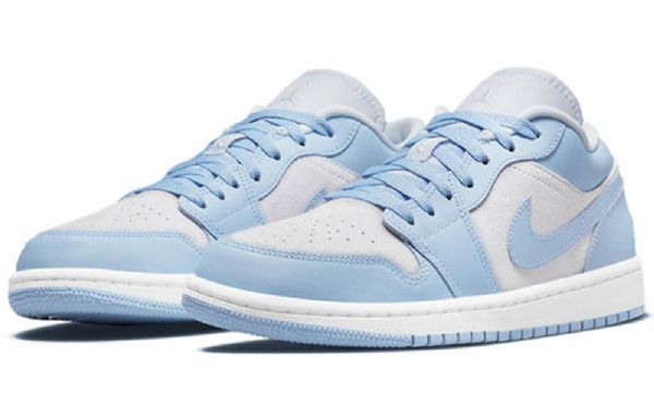 Nike Air Jordan 1 Low Tops Retro Basketball Shoes Dame Lyse Blå